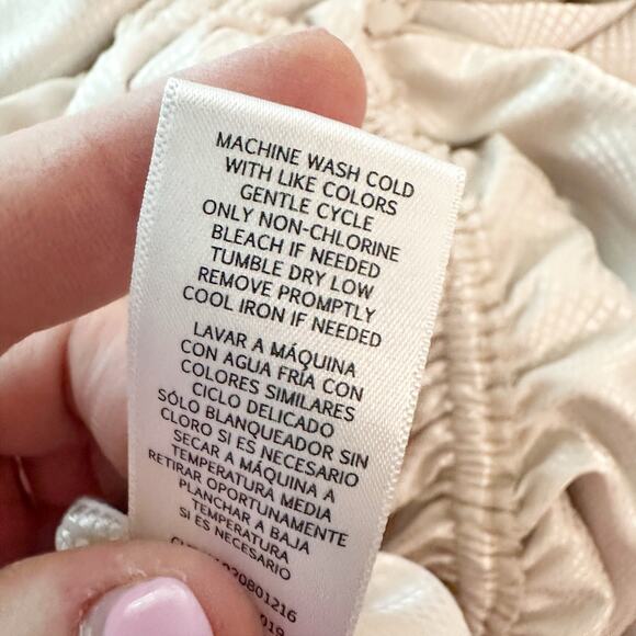 Love, Whit by Whitney Port Ivory Jacquard One‎ Shoulder Jumpsuit women’s size 14 - Picture 11 of 15